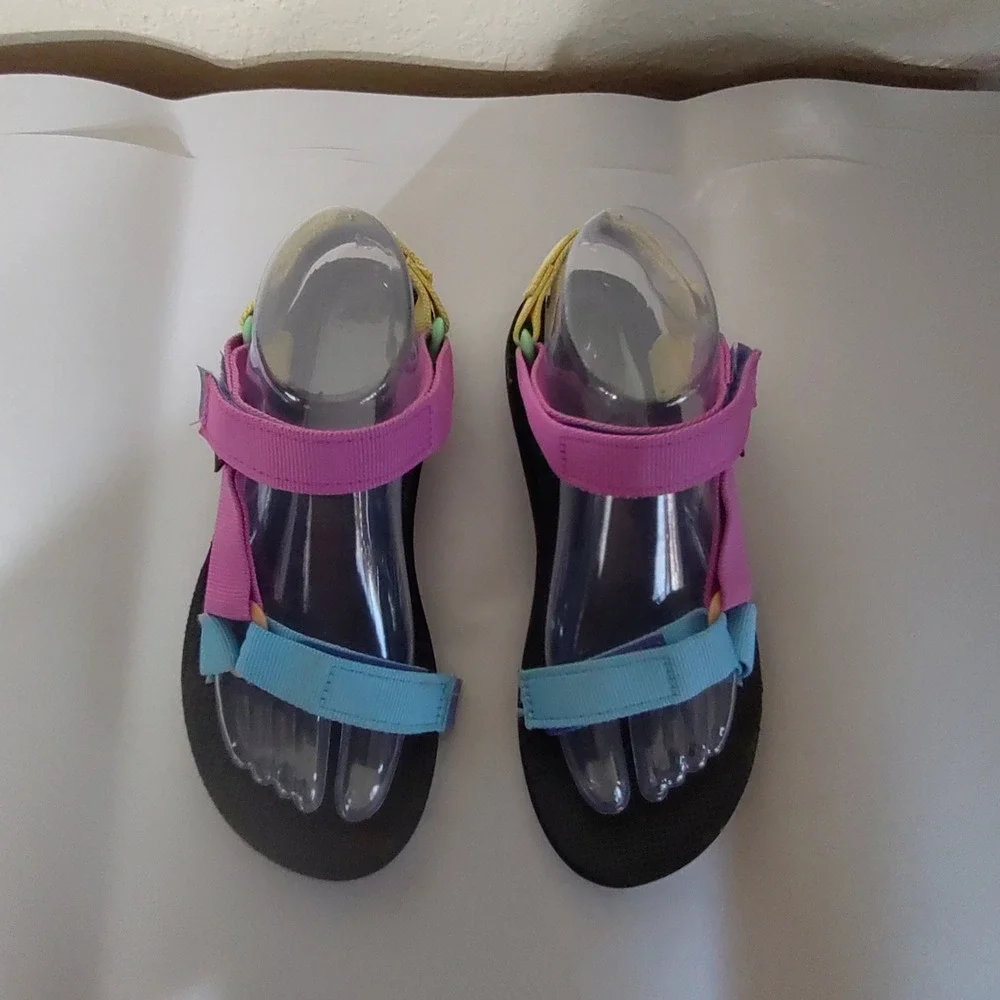 Teva Kids Original Universal Multi Color Block Sport Sandals Size 7 1003987K